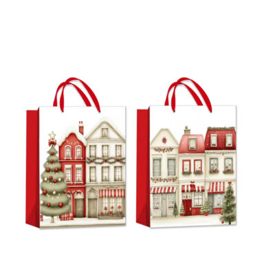Dovanų maišelis kalėdinis 32x26x10 cm (mix 2) 8445393629292 KLD